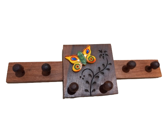 Wooden Butterfly Key Rack