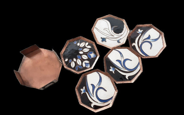 Copper Enamel Hexagon Coasters S4 (Copy)