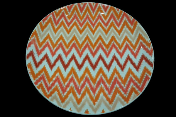 Painted Deco Ceramic Plate 10"