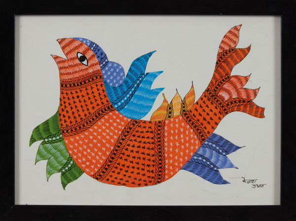 L Gond Colorful Animal 10x7