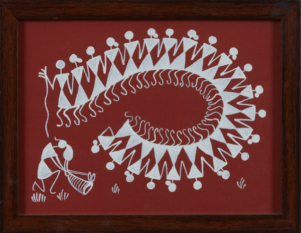 M Warli On Canvas 8x9