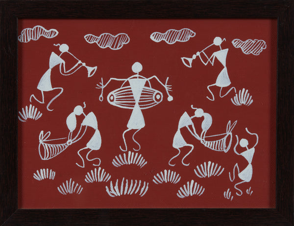 M Warli On Canvas 8x9