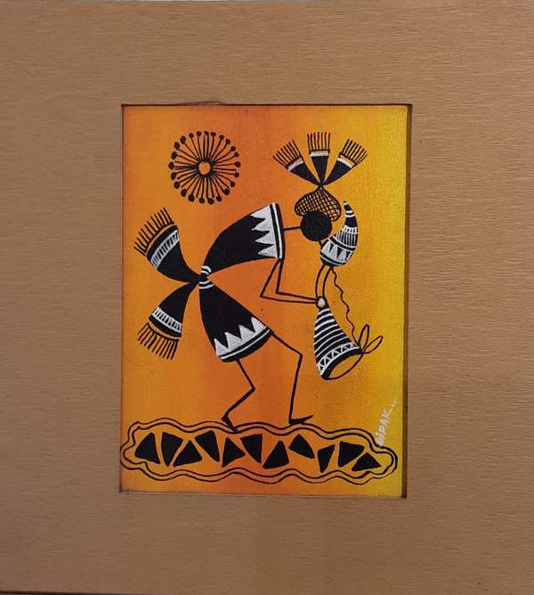 M Warli On Canvas 8x9