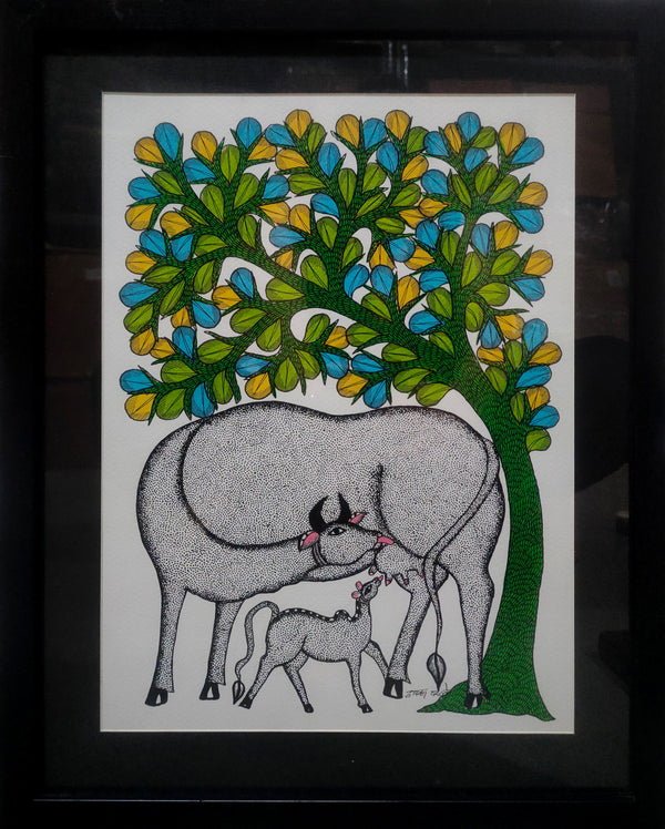 L Gond On Paper, Colourful