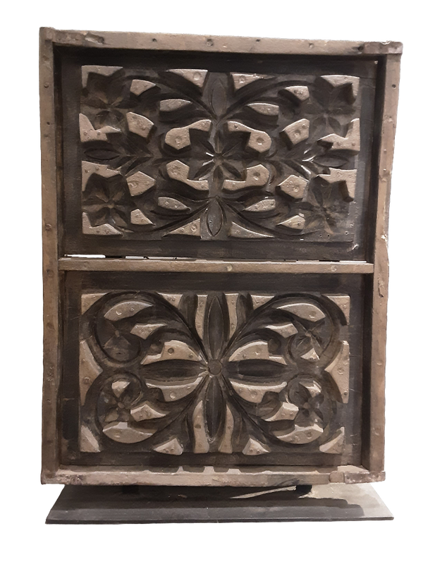 Wood Panel On Iron Stand