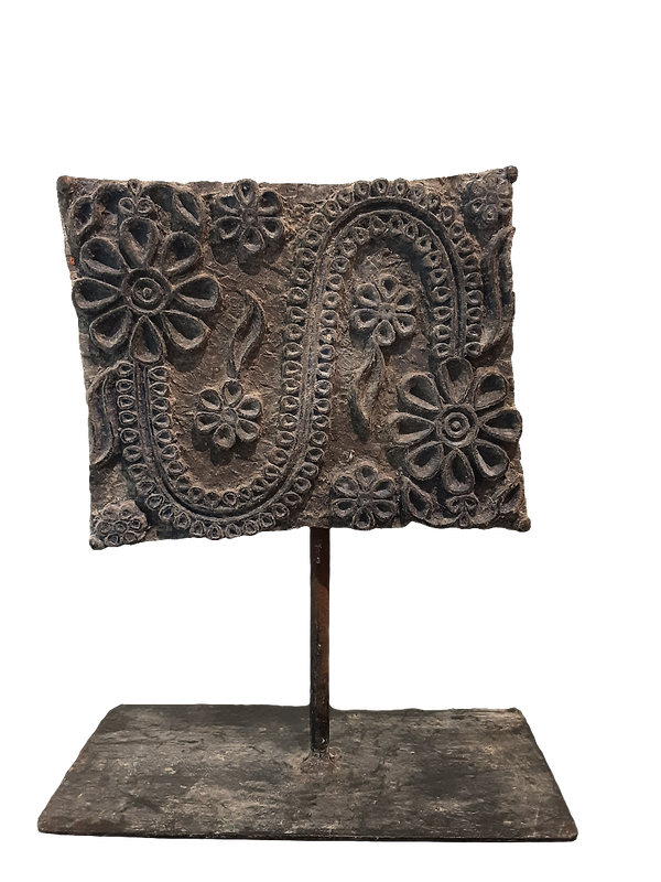 Vintage Wooden Block On Iron Stand 7