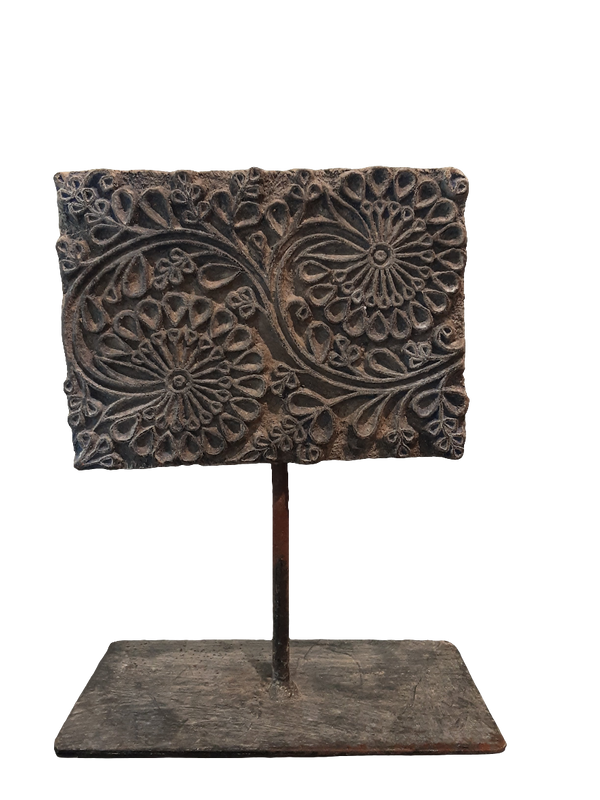 Vintage Wooden Block On Iron Stand 10