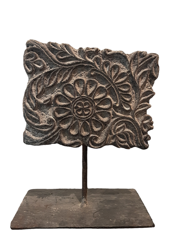 Vintage Wooden Block On Iron Stand 8