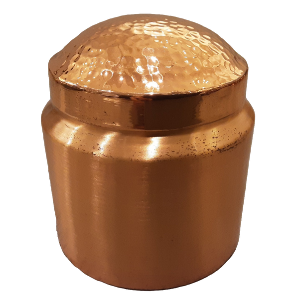 Copper Jaipuri Prasadam Jar Small