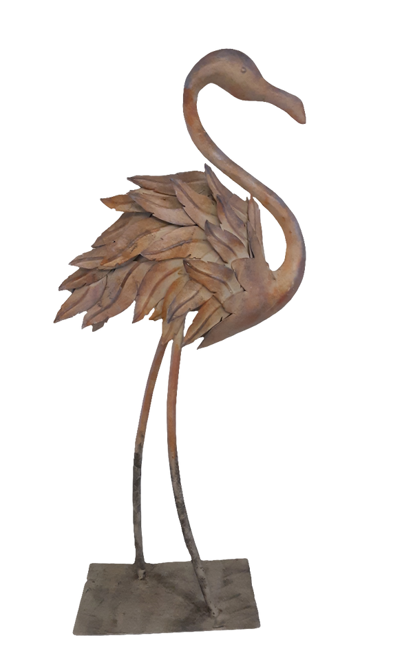 Iron Flamingo Figurine