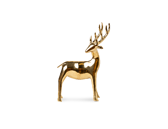 Brass Antique Reindeer Tableware