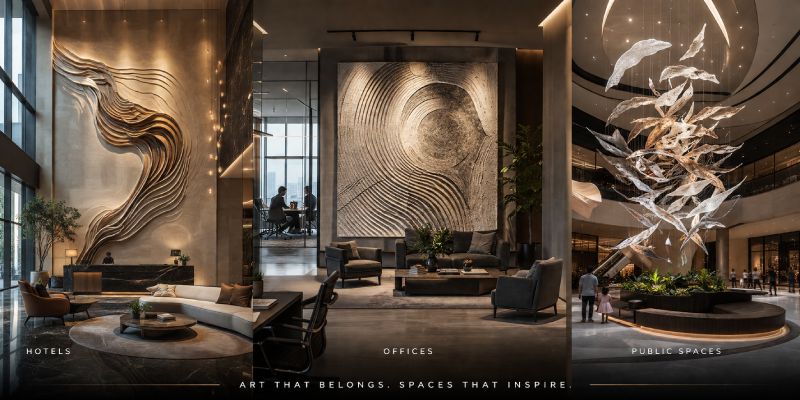 What Happens to a Hotel, Office, or Public Space When the Art Is Actually Made for It